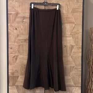 NWT Oh My Gauze! Women's Brown Maxi Skirt Size L/XL Cotton Gauze Mermaid